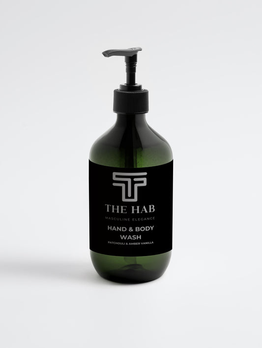 Frong of The HAB Hand and Body wash Amber vanilla